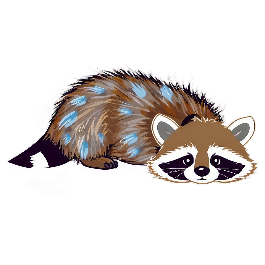 Cute Raccoon Illustration Png Xuj45 PNG Image