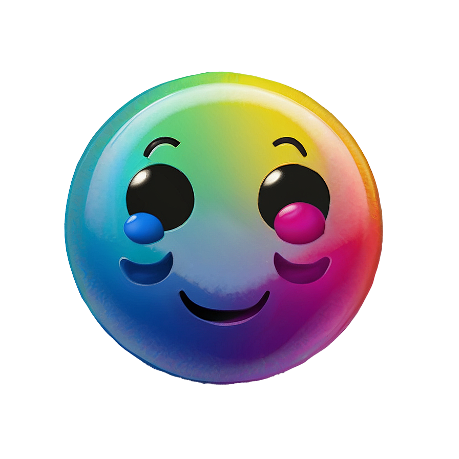 Cute Rainbow Emoji Png Sqj PNG Image