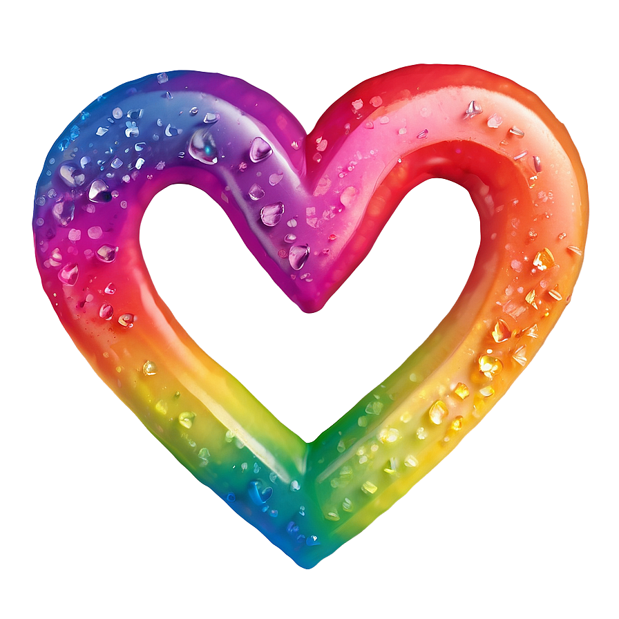 Cute Rainbow Heart Png Xto27 PNG Image