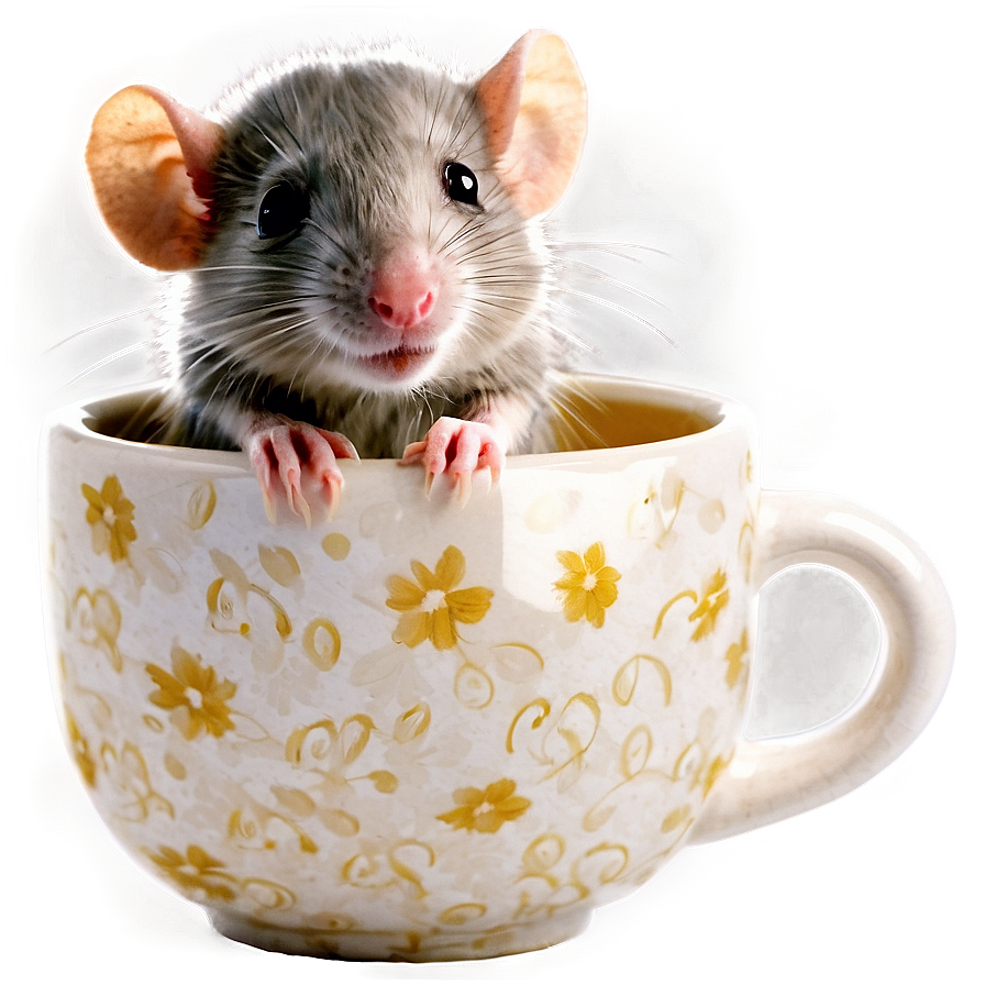 Cute Rat In Cup Png Gvh60 PNG Image