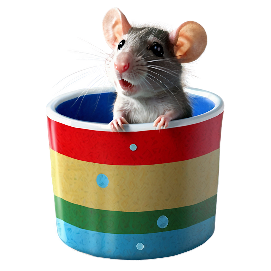 Cute Rat In Cup Png Mff PNG Image