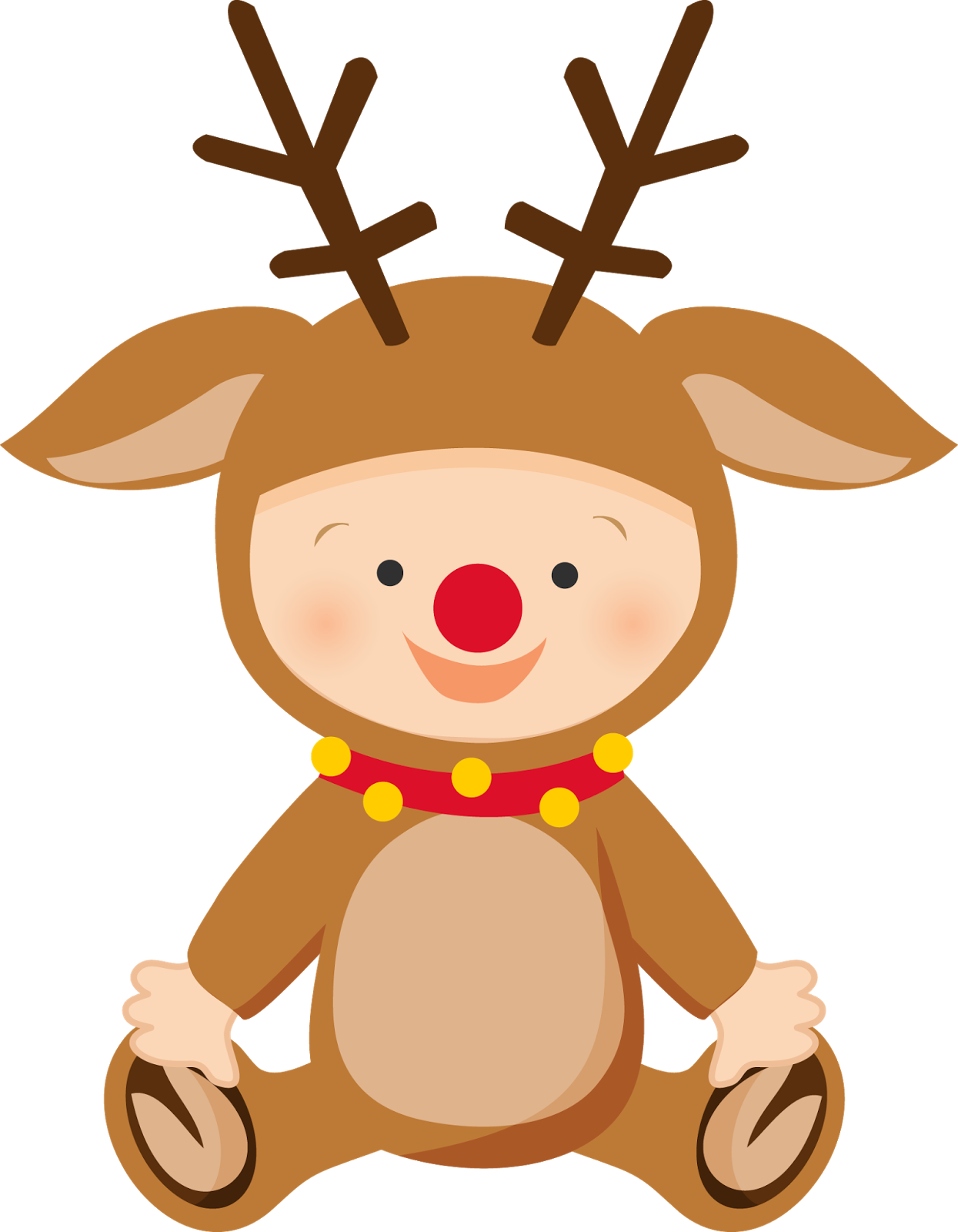 Cute Reindeer Baby Costume PNG Image