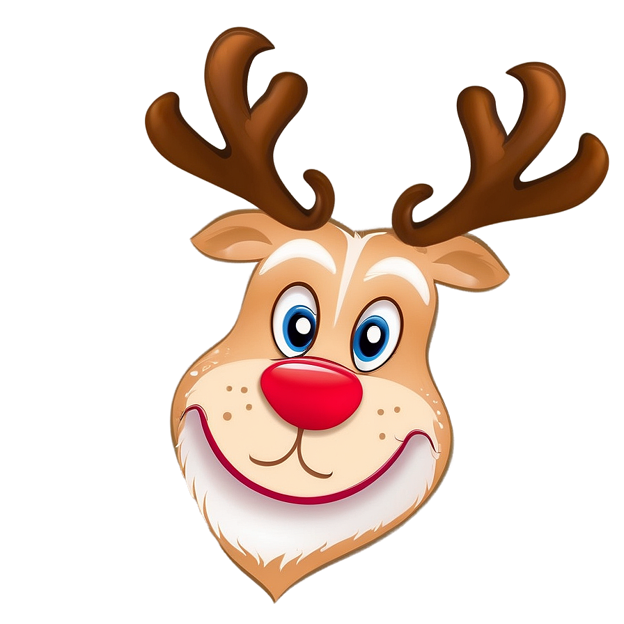 Cute Reindeer Face Png 06282024 PNG Image