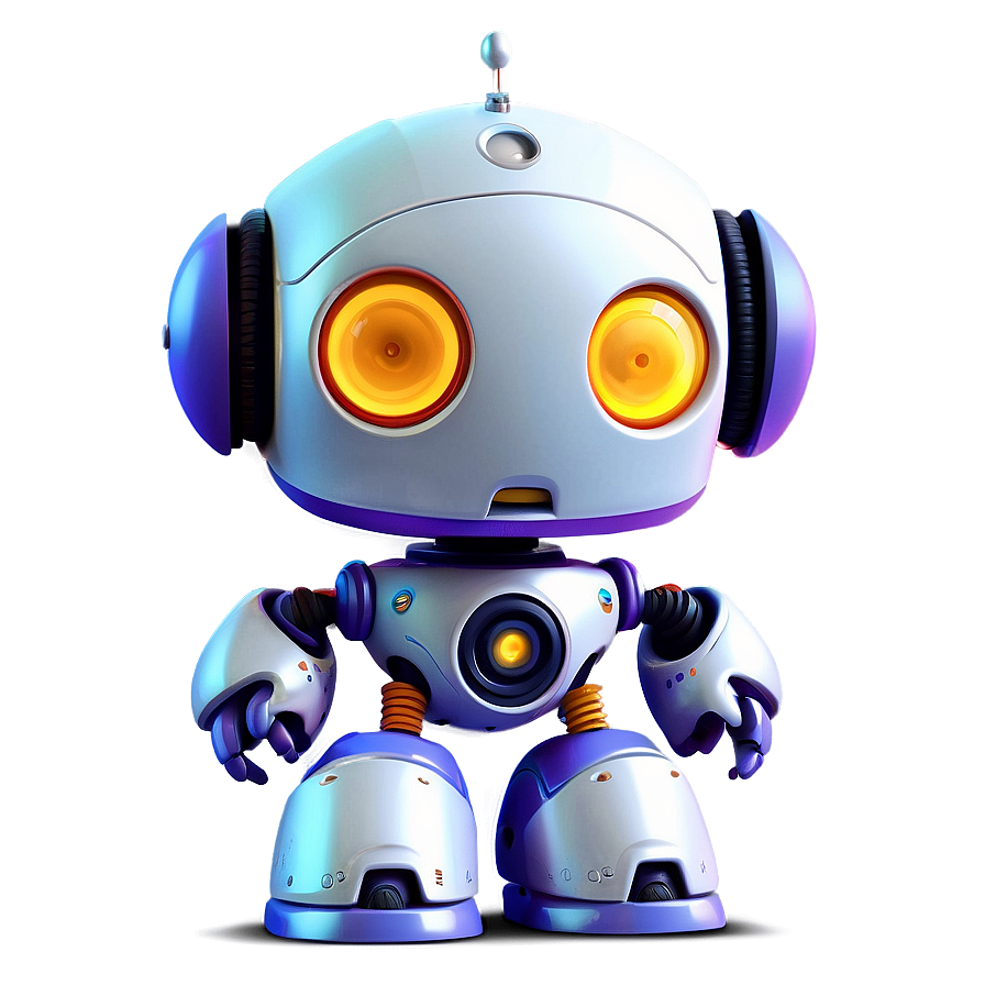 Cute Robot Character Design Png Ywv80 PNG Image