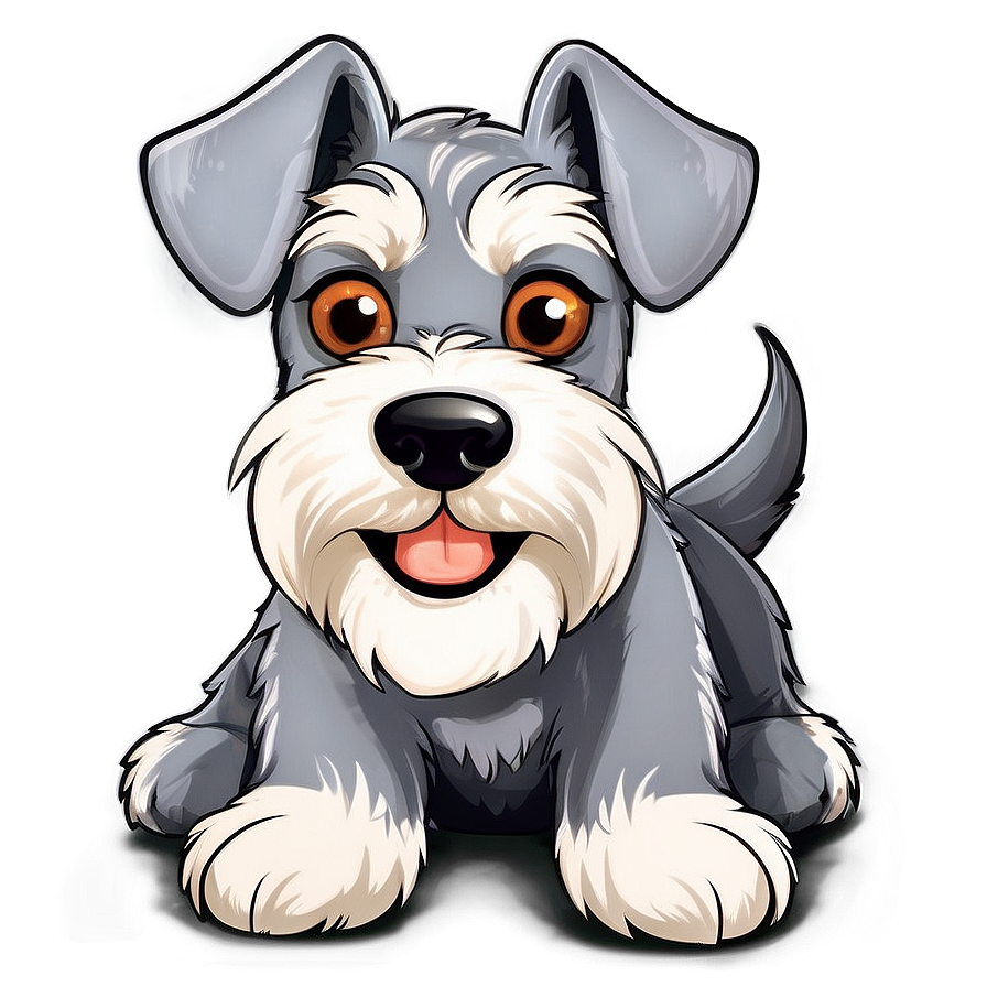 Cute Schnauzer Cartoon Png Jli PNG Image