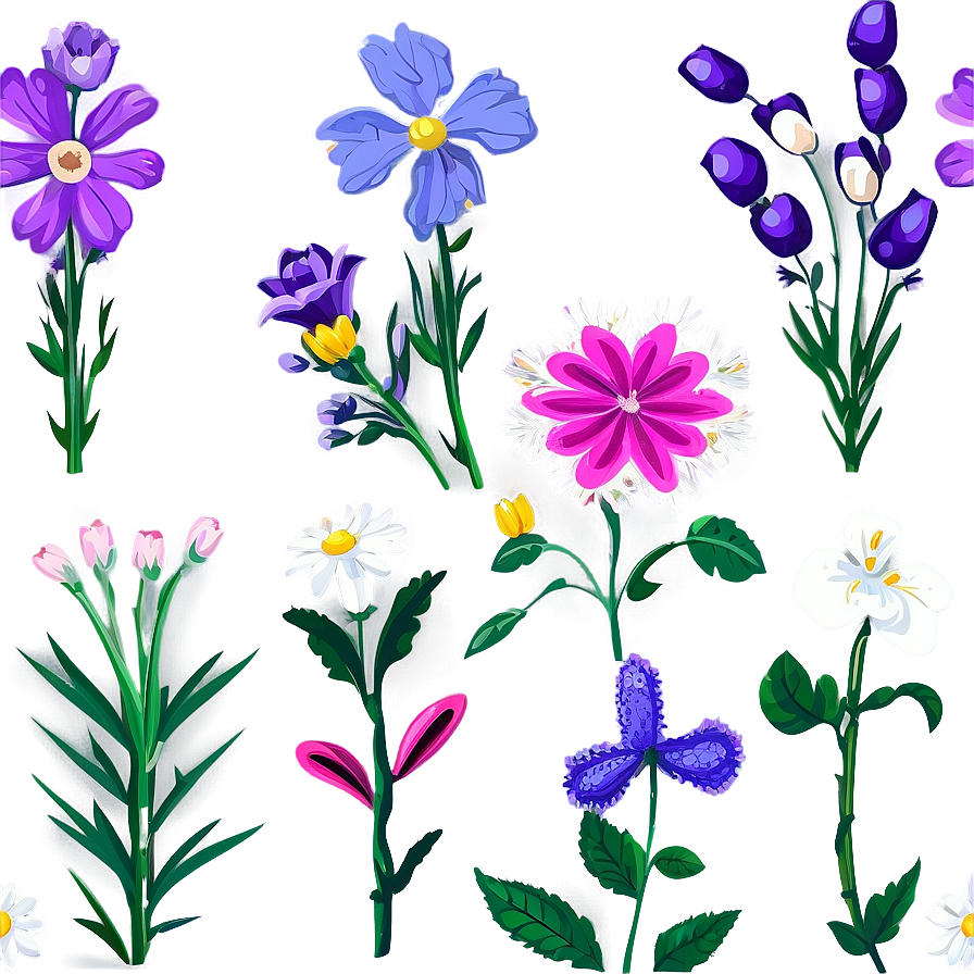 Cute Seasonal Flowers Png Roo PNG Image