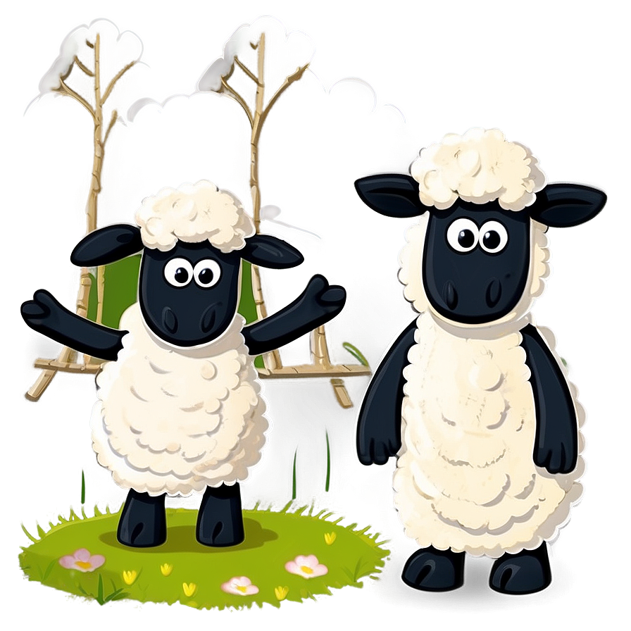 Cute Shaun The Sheep Illustration Png 06242024 PNG Image