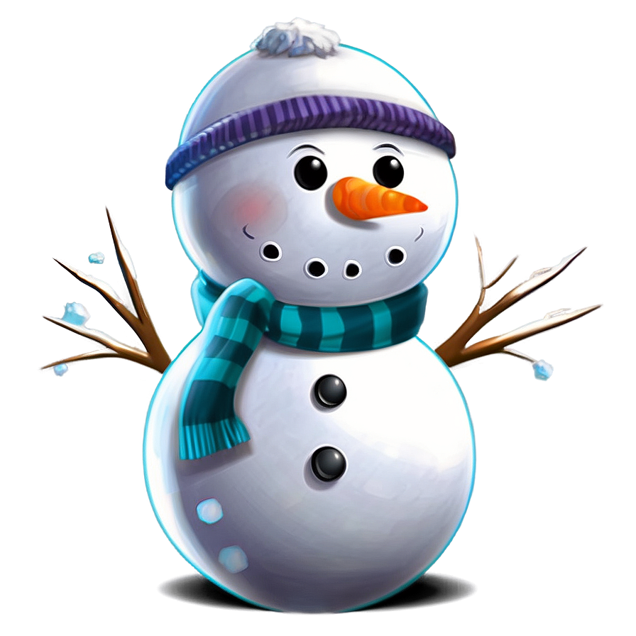 Cute Snowman Cartoon Png Qyw78 PNG Image