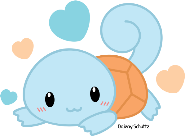 Cute Squirtle Illustration PNG Image