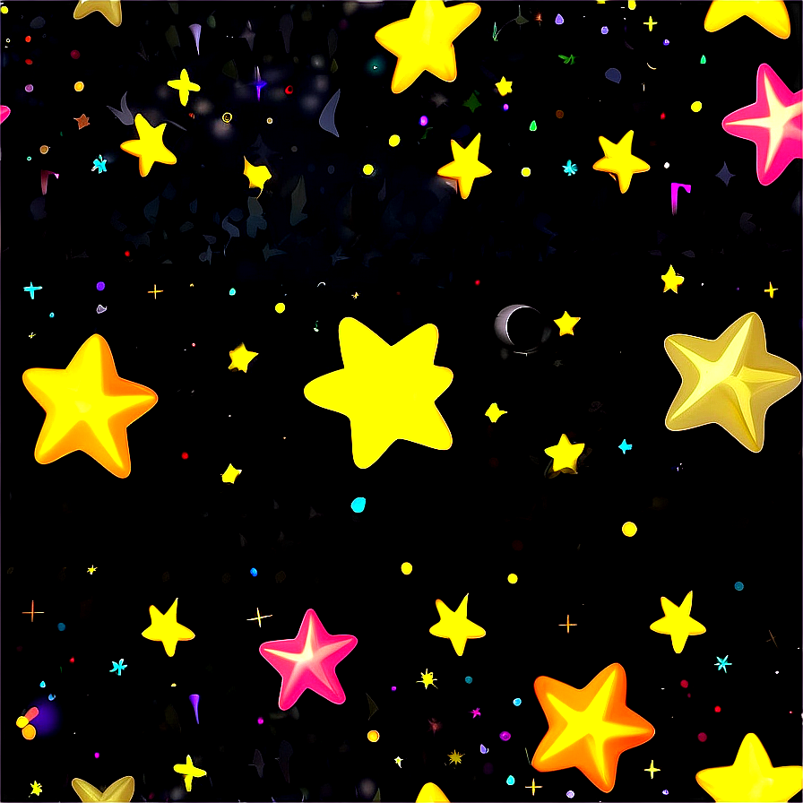 Cute Star Pattern Png Cjs PNG Image