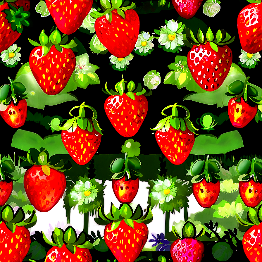 Cute Strawberry In Garden Png Ilh63 PNG Image