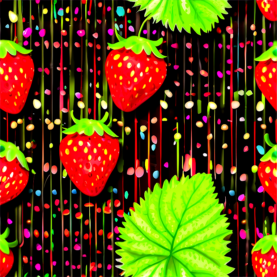 Cute Strawberry Pattern Png Yyr PNG Image