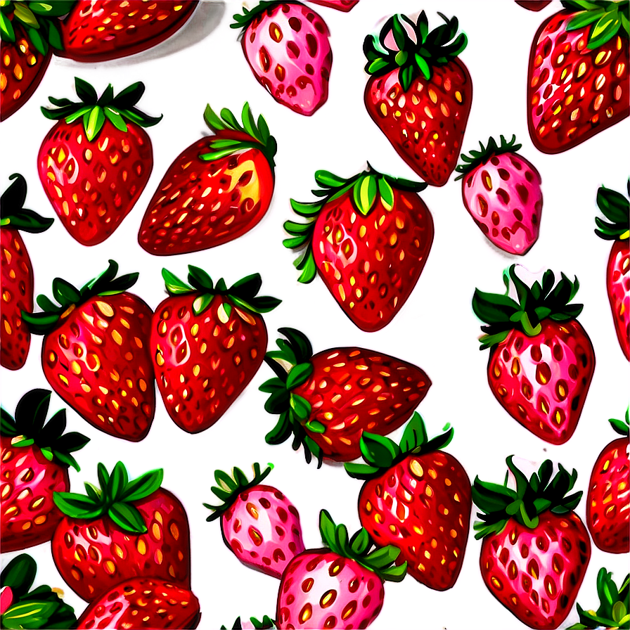 Cute Strawberry Wonderland Png Xjm13 PNG Image