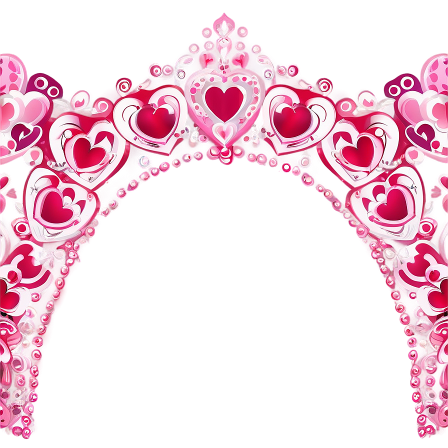 Cute Valentines Day Edging Png Ybf PNG Image