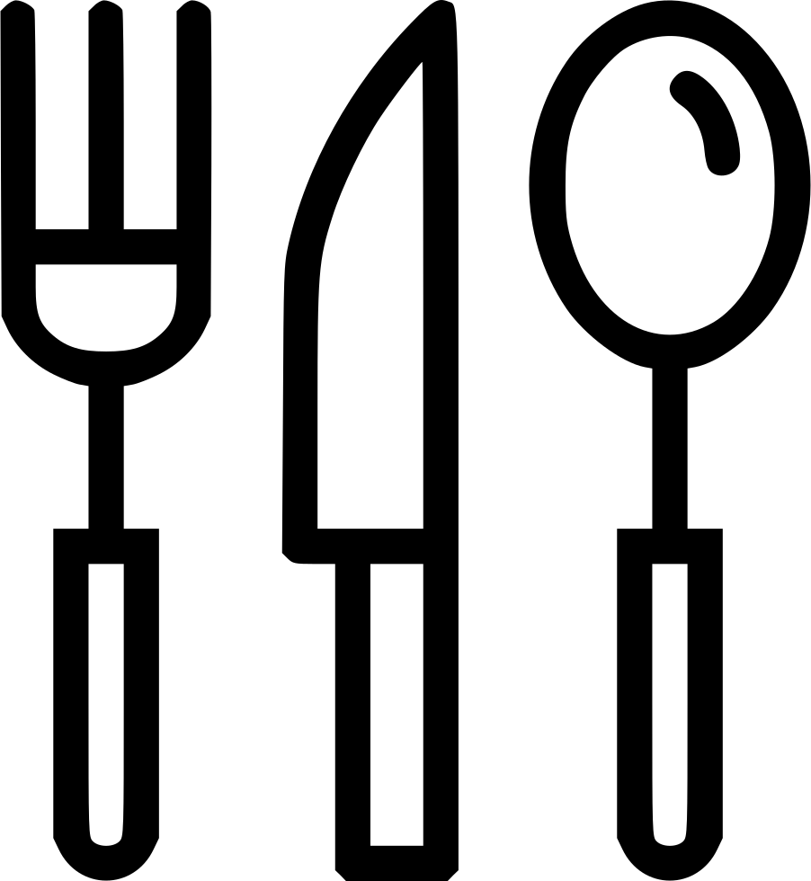 Cutlery Silhouette Vector PNG Image