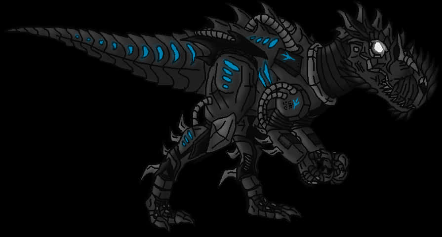 Cybernetic Dinosaur Illustration PNG Image