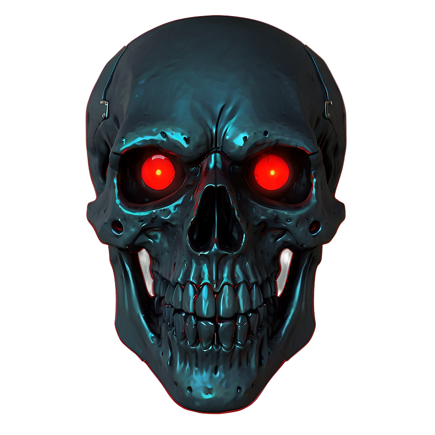 Cyberpunk Black Skull Design Png 06202024 PNG Image