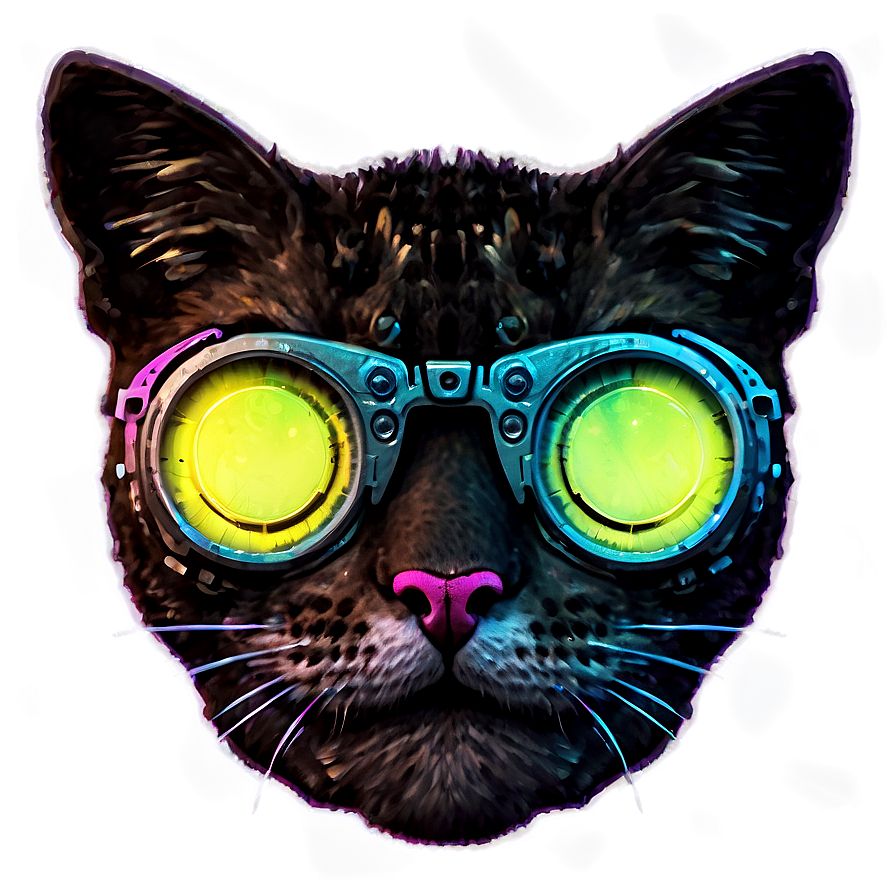 Cyberpunk Cat Filter Png Jdv PNG Image