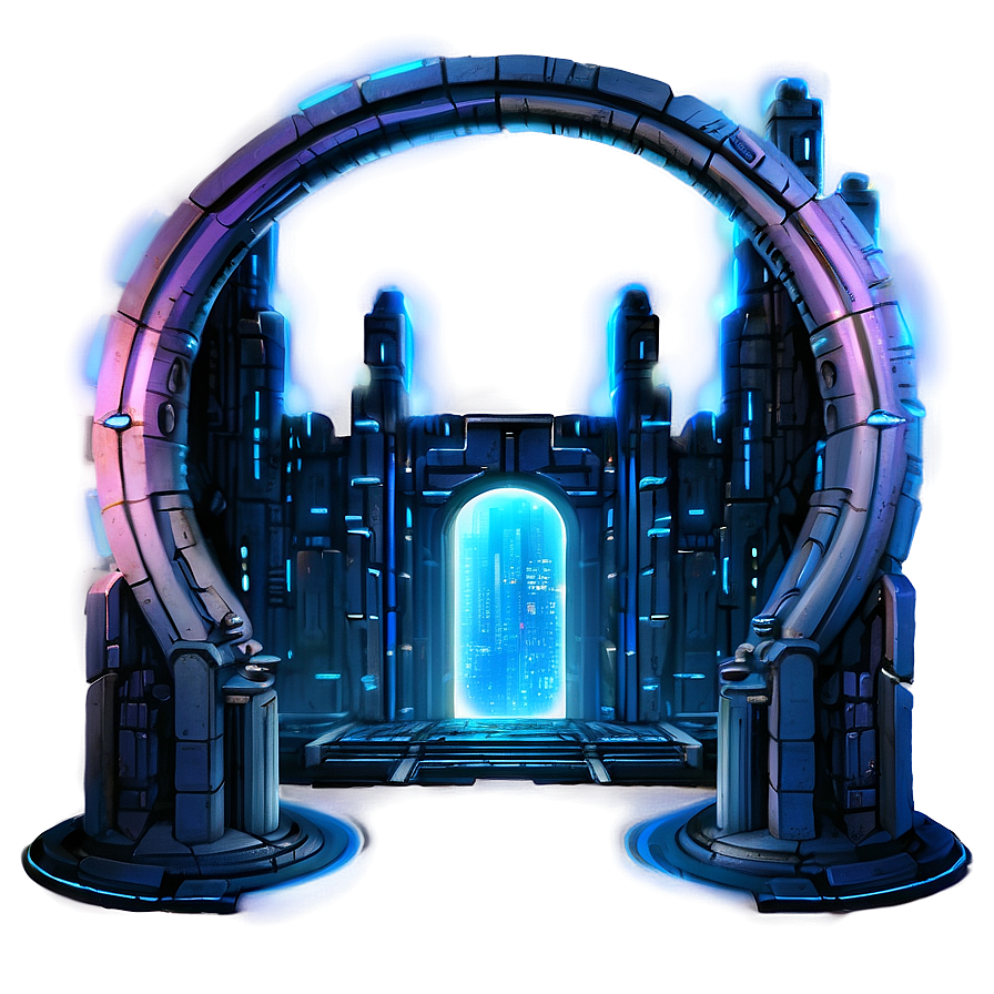 Cyberpunk City Portal Png Pqy75 PNG Image