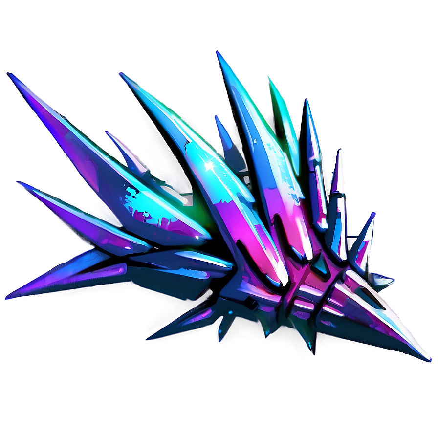 Cyberpunk Spikes Aesthetic Png Kxp PNG Image