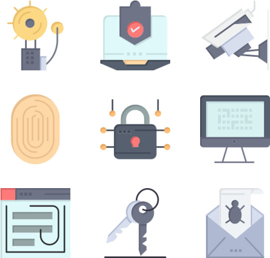 Cybersecurity Icons Set PNG Image