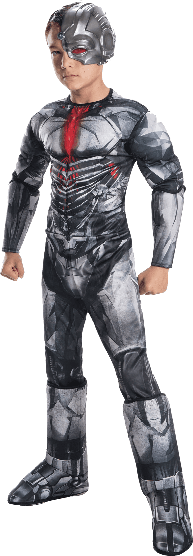 Cyborg Costume Child Pose PNG Image