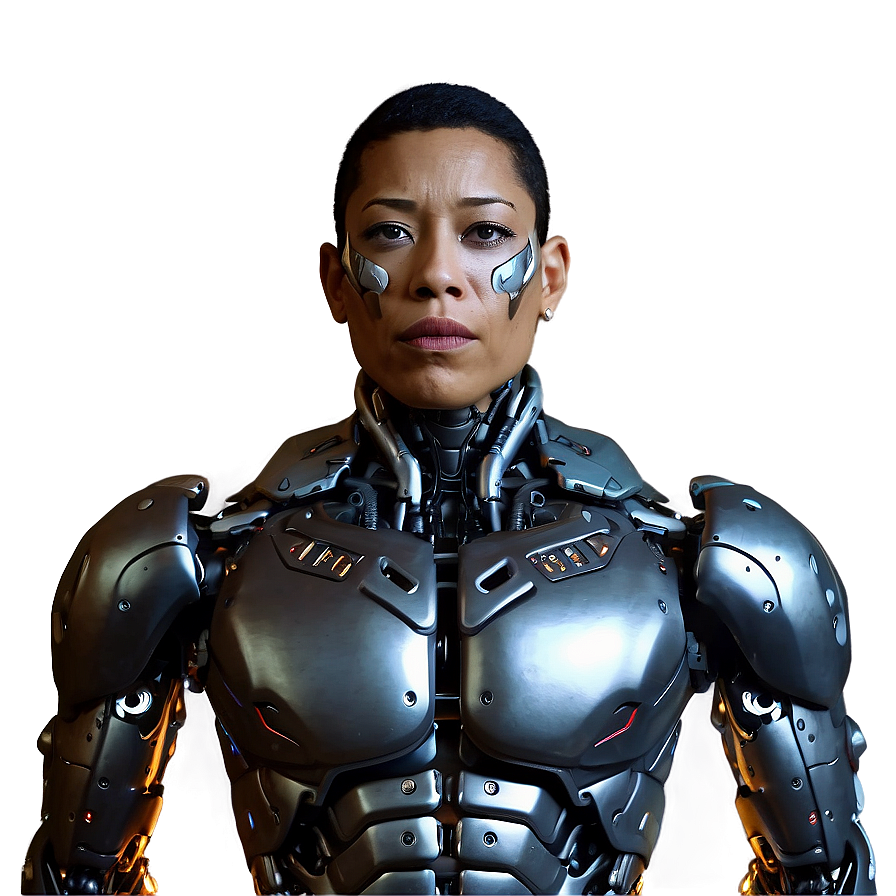 Cyborg With Ai Companion Png Ang72 PNG Image