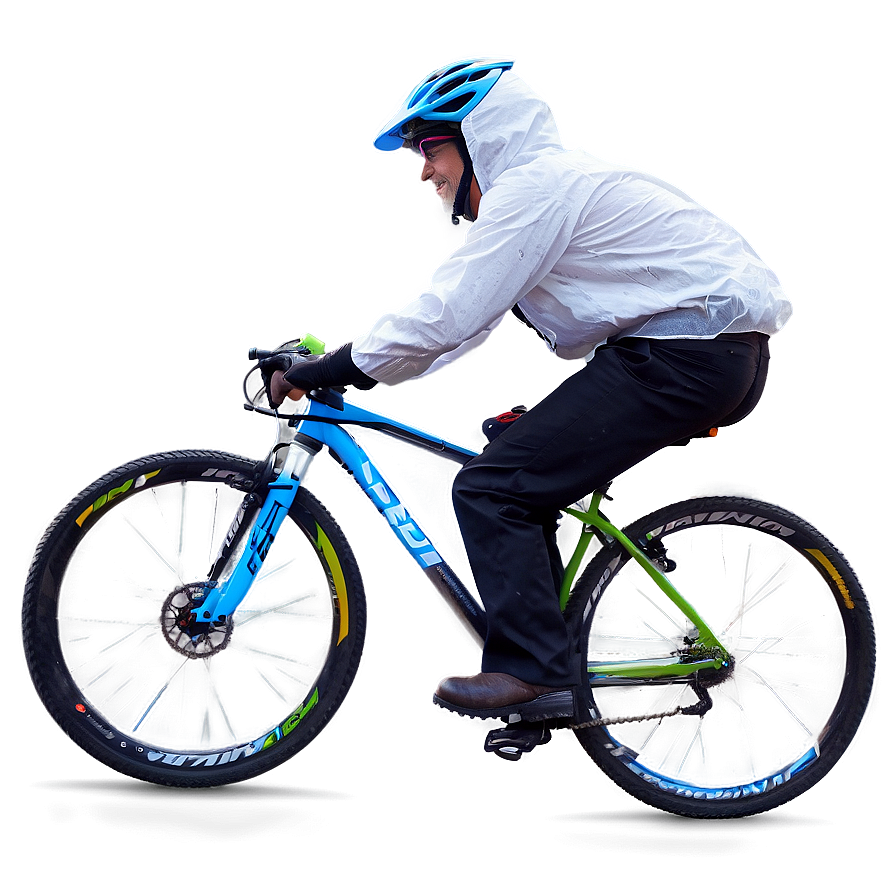 Cyclist In Rain Gear Png 06292024 PNG Image