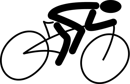 Cyclist Silhouette Graphic PNG Image