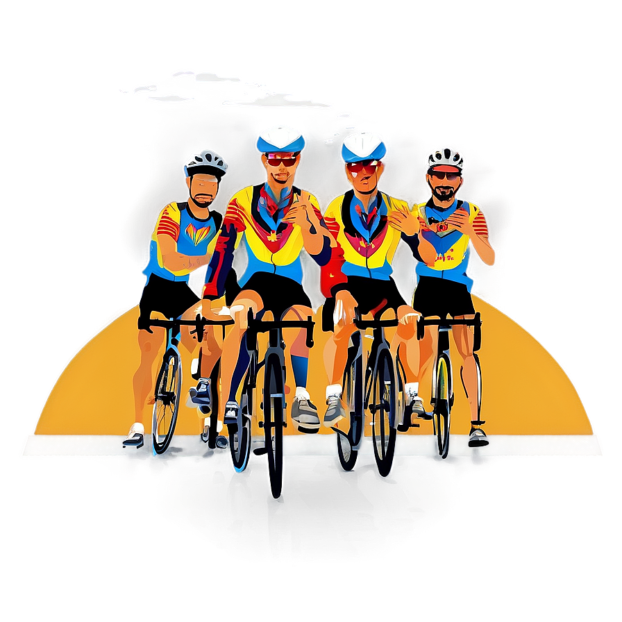 Cyclist Sunrise Training Png Jnq PNG Image