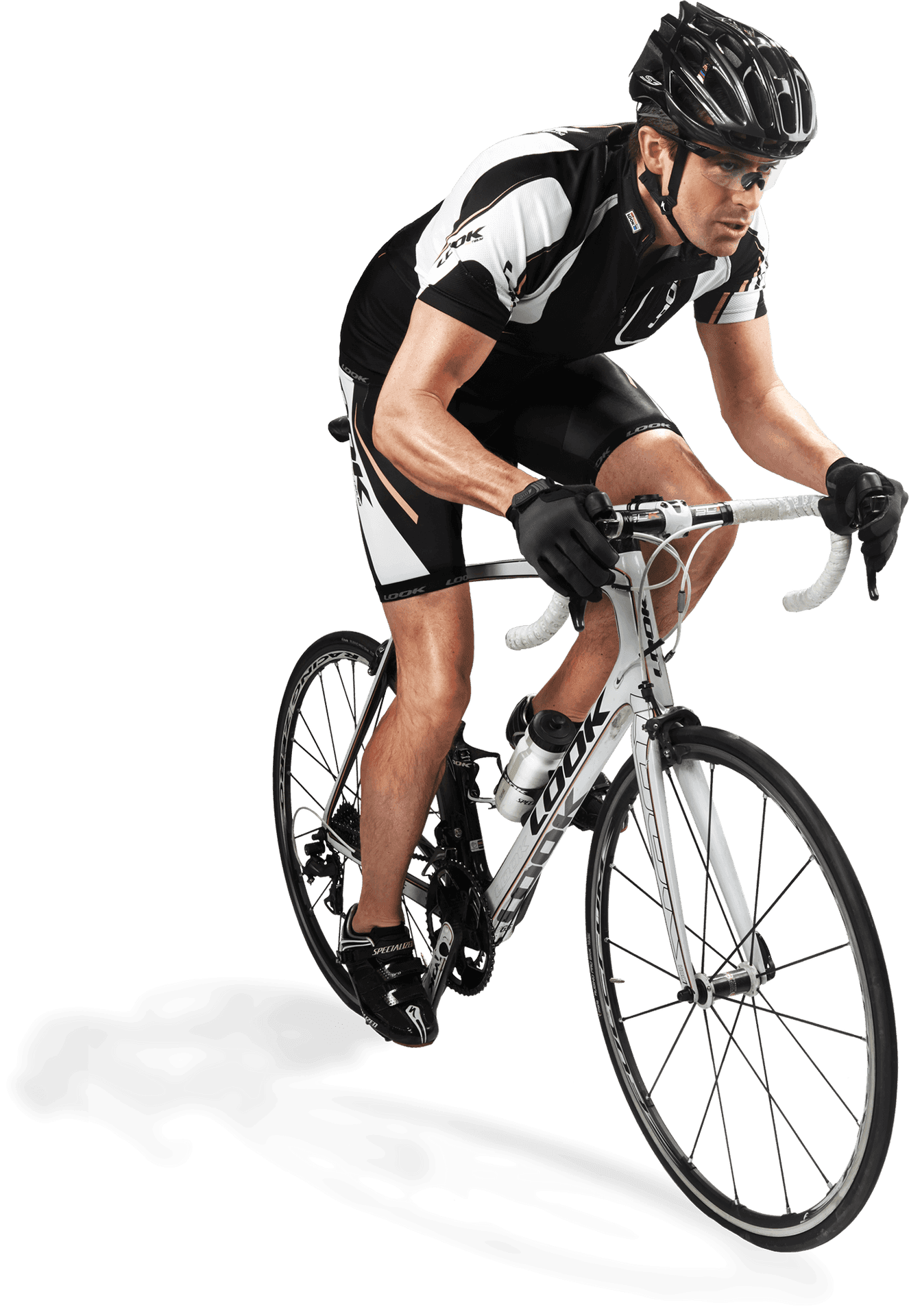 Cyclistin Action Road Biking PNG Image