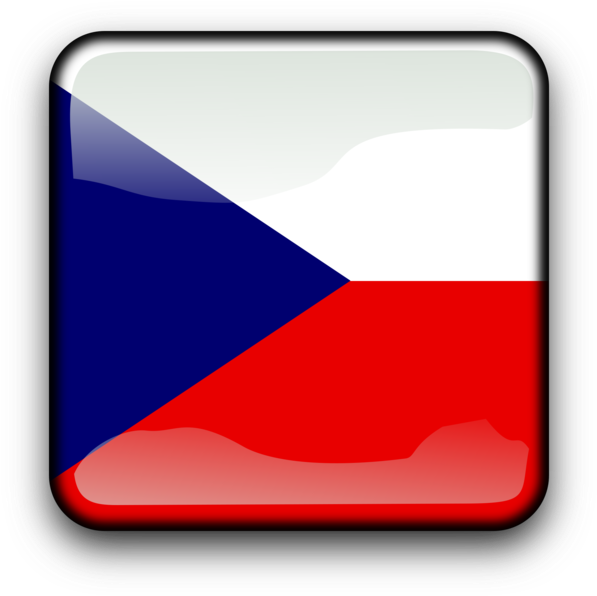 Czech Republic Flag Button PNG Image