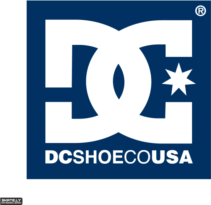 D C Shoes Logo Blue Background PNG Image