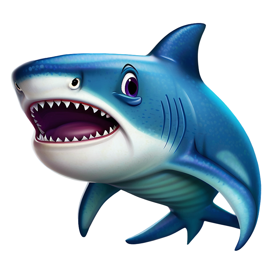 Daddy Shark Cute Cartoon Png Xuk PNG Image