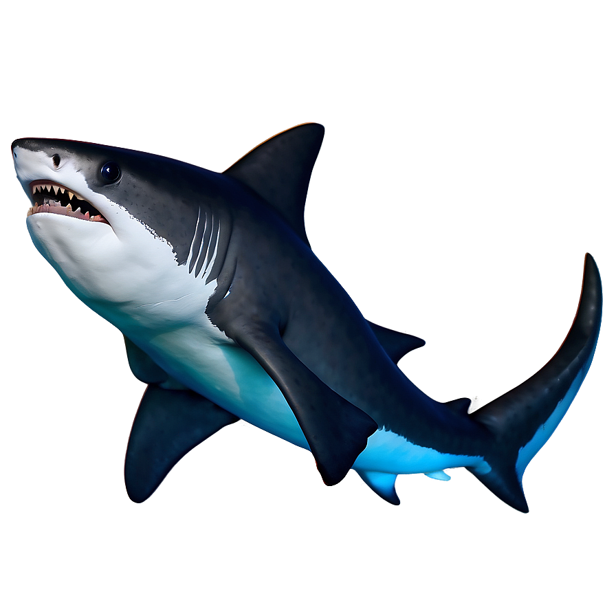 Daddy Shark Playful Png Bbm PNG Image