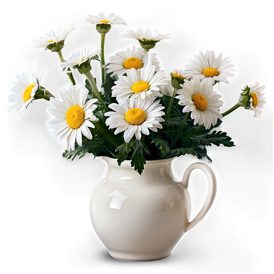 Daisies In Pitcher Png 2 PNG Image