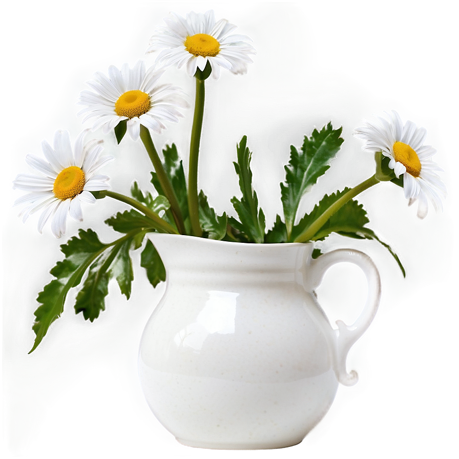 Daisies In Pitcher Png 8 PNG Image