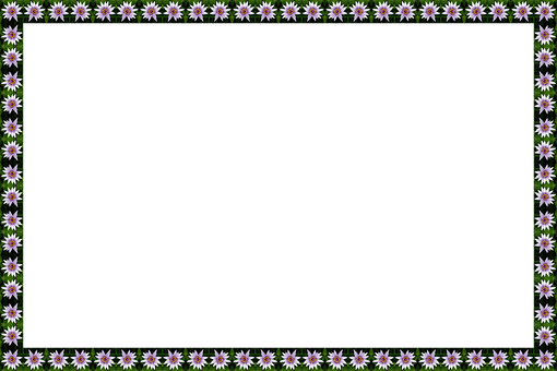 Daisy Decorated Black Frame PNG Image