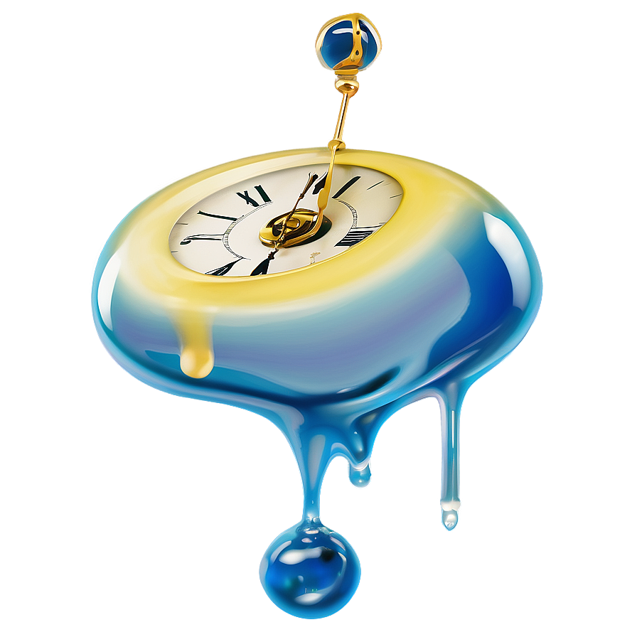 Dali Inspired Melting Clock Png Kgk PNG Image