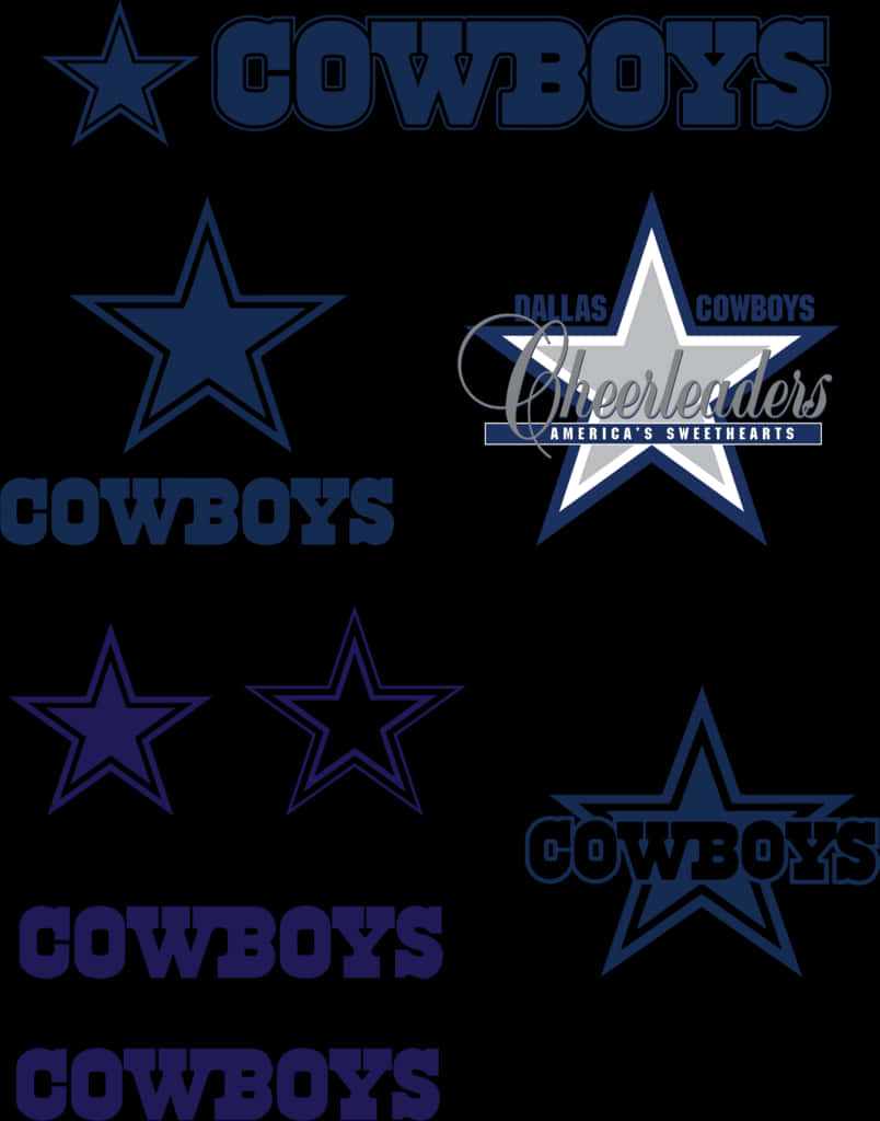 Dallas Cowboys Logos Compilation PNG Image