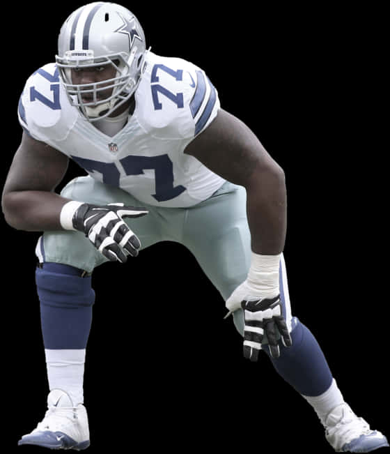 Dallas Cowboys Player Ready Position PNG Image