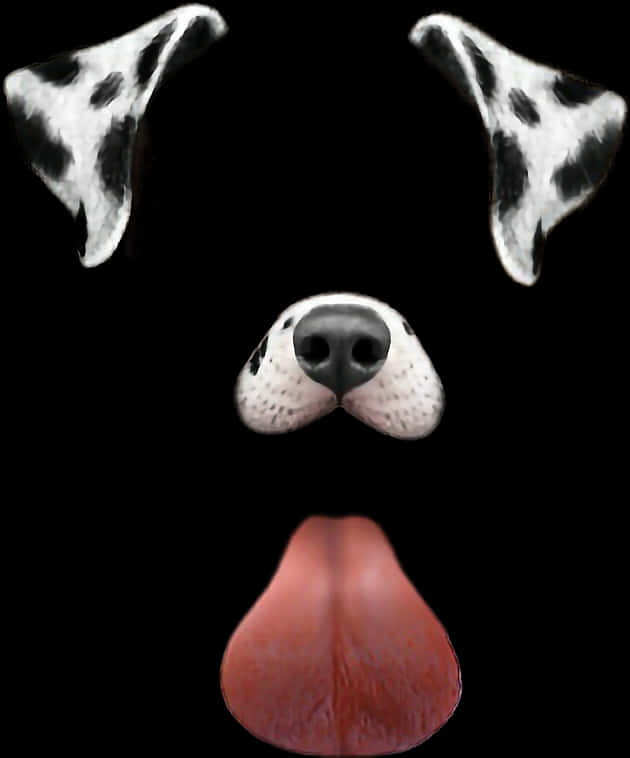 Dalmatian Dog Snapchat Filter Elements PNG Image