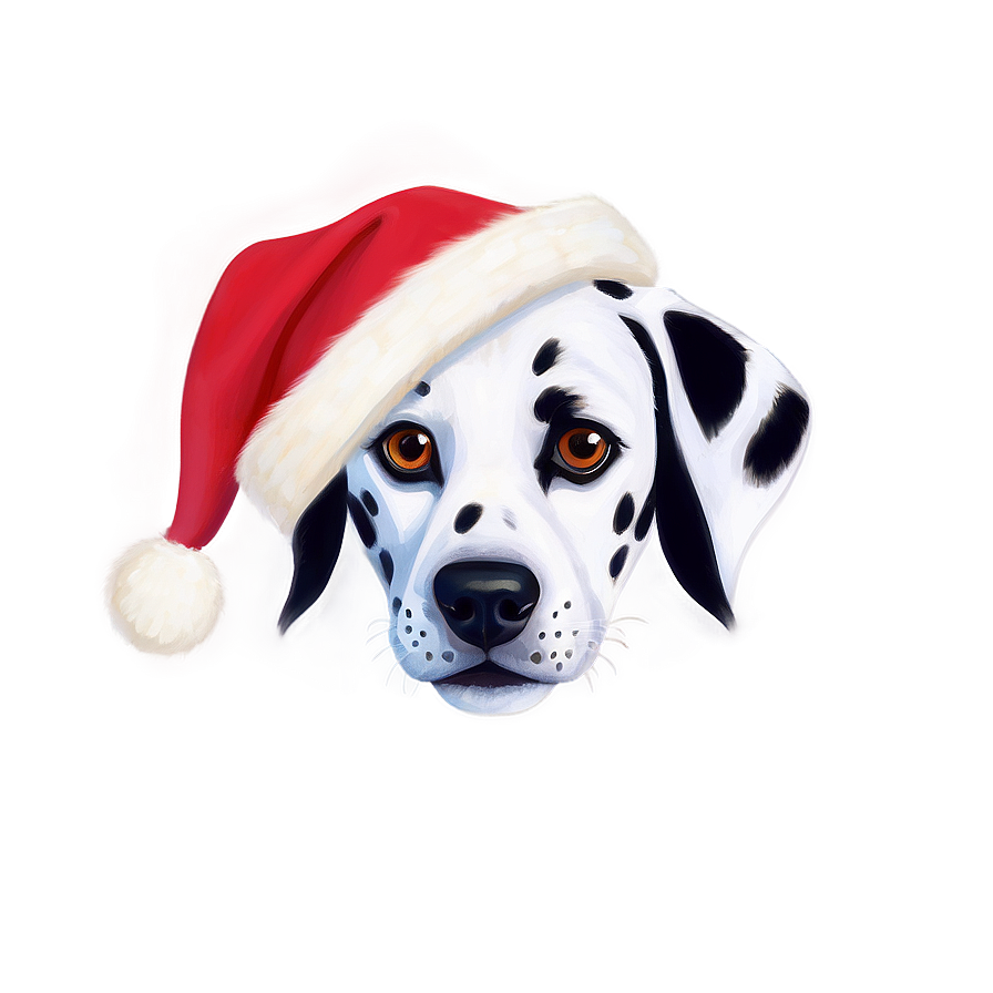 Dalmatian With Christmas Hat Png 06232024 PNG Image