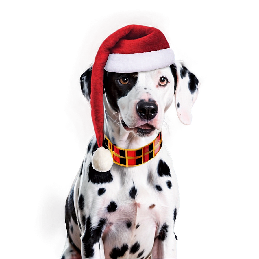 Dalmatian With Christmas Hat Png Aoy PNG Image