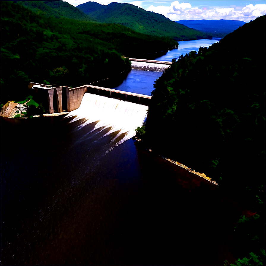 Dam And Surrounding Forest Png 75 PNG Image