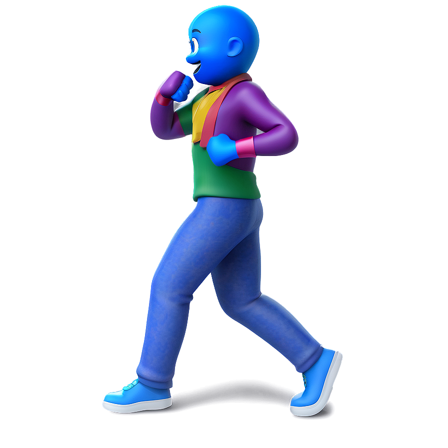 Dancing Blue Emoji Png Psb3 PNG Image