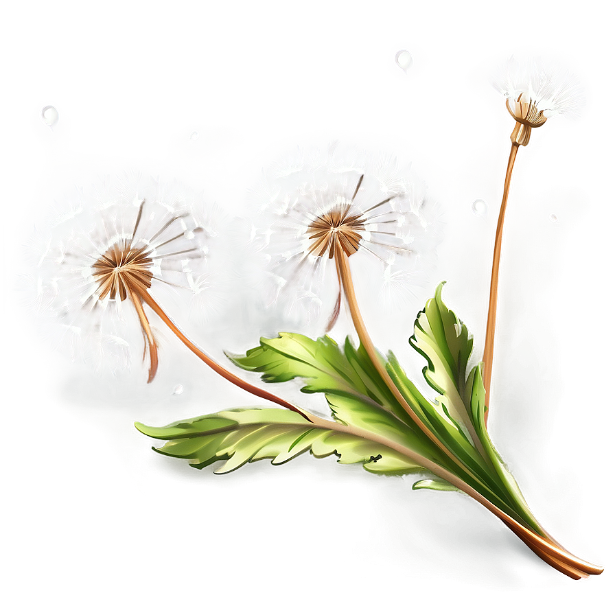 Dandelion Bouquet Art Png Ton PNG Image