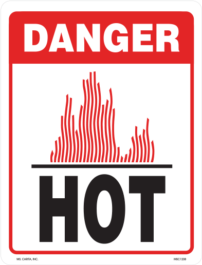 Danger Hot Warning Sign PNG Image