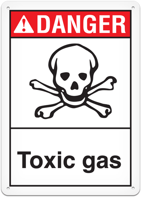 Danger Toxic Gas Warning Sign PNG Image