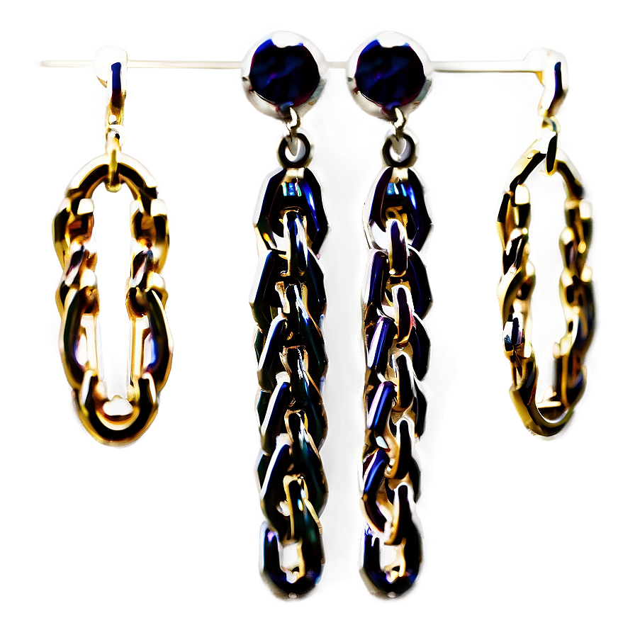 Dangling Chain Earring Png Rqu15 PNG Image